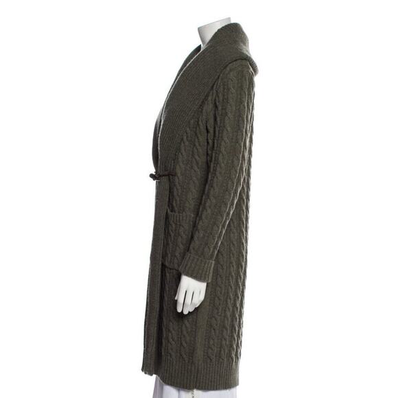 Double RL Ralph Lauren CableKnit Wool Cashmere Sweater Coat 3 M RRL Cardigan NWT - Picture 6 of 8